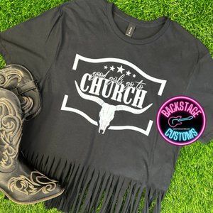 Good Girls Go To Church Fringe Tee